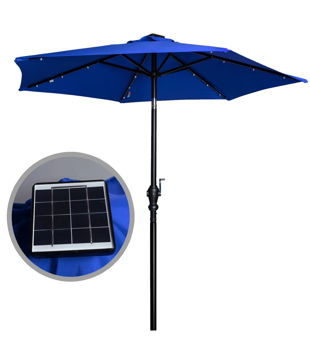 Parasol de marché à LED de 7 pieds