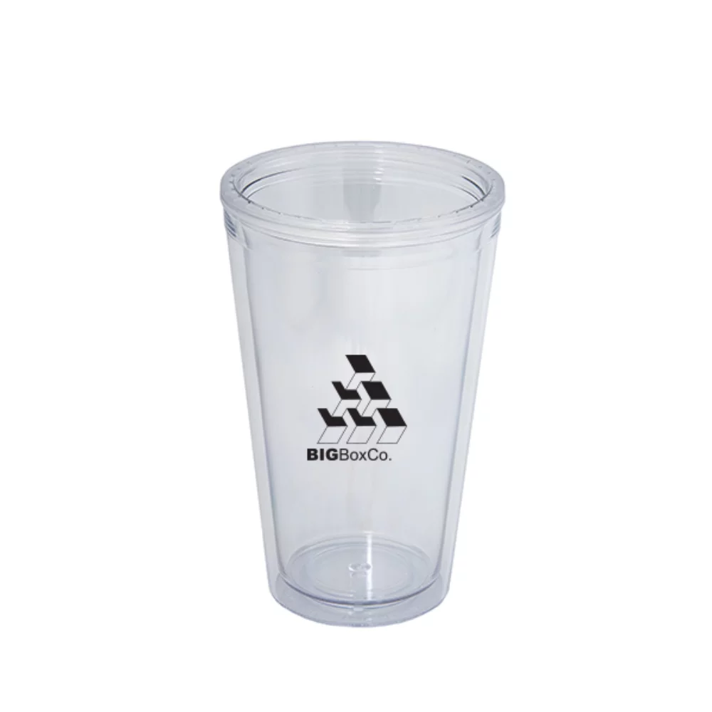 500 Ml. (17 Fl. Oz.) Double Walled Acrylic Tumbler With Straw