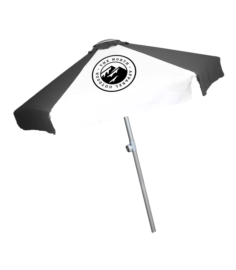 Parasol de marché télescopique en aluminium de 7 pieds avec volant.