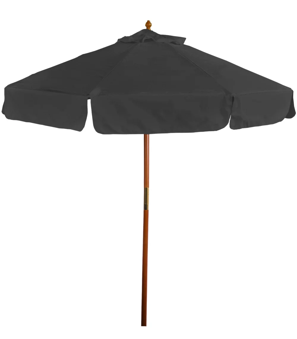 Parasol de marché en bois de 7 pieds avec volant.