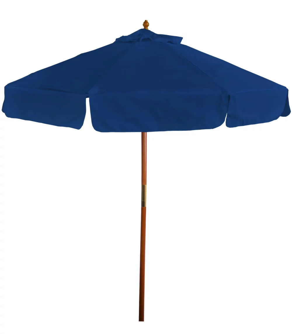 Parasol de marché en bois de 7 pieds avec volant.
