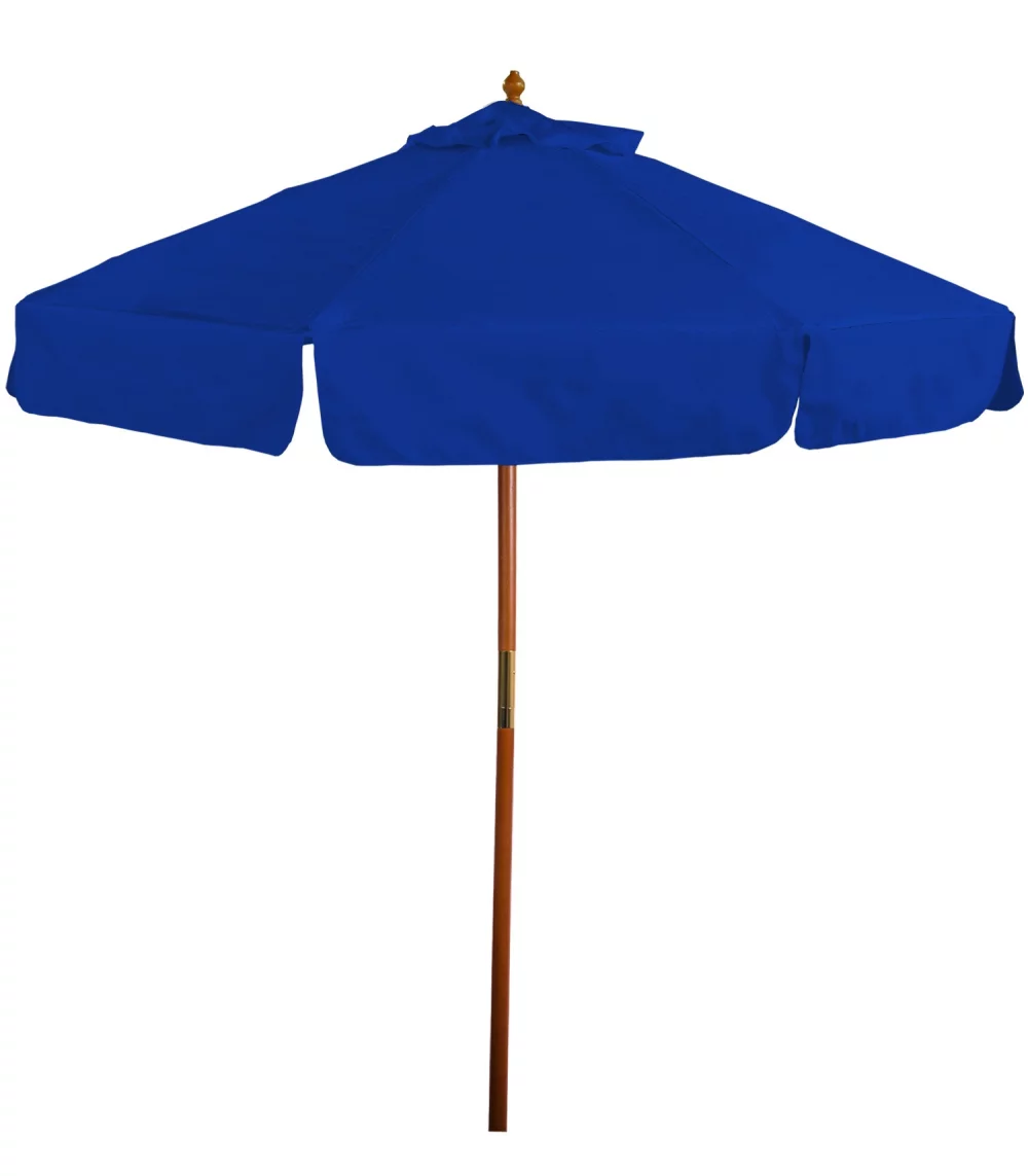 Parasol de marché en bois de 7 pieds avec volant.