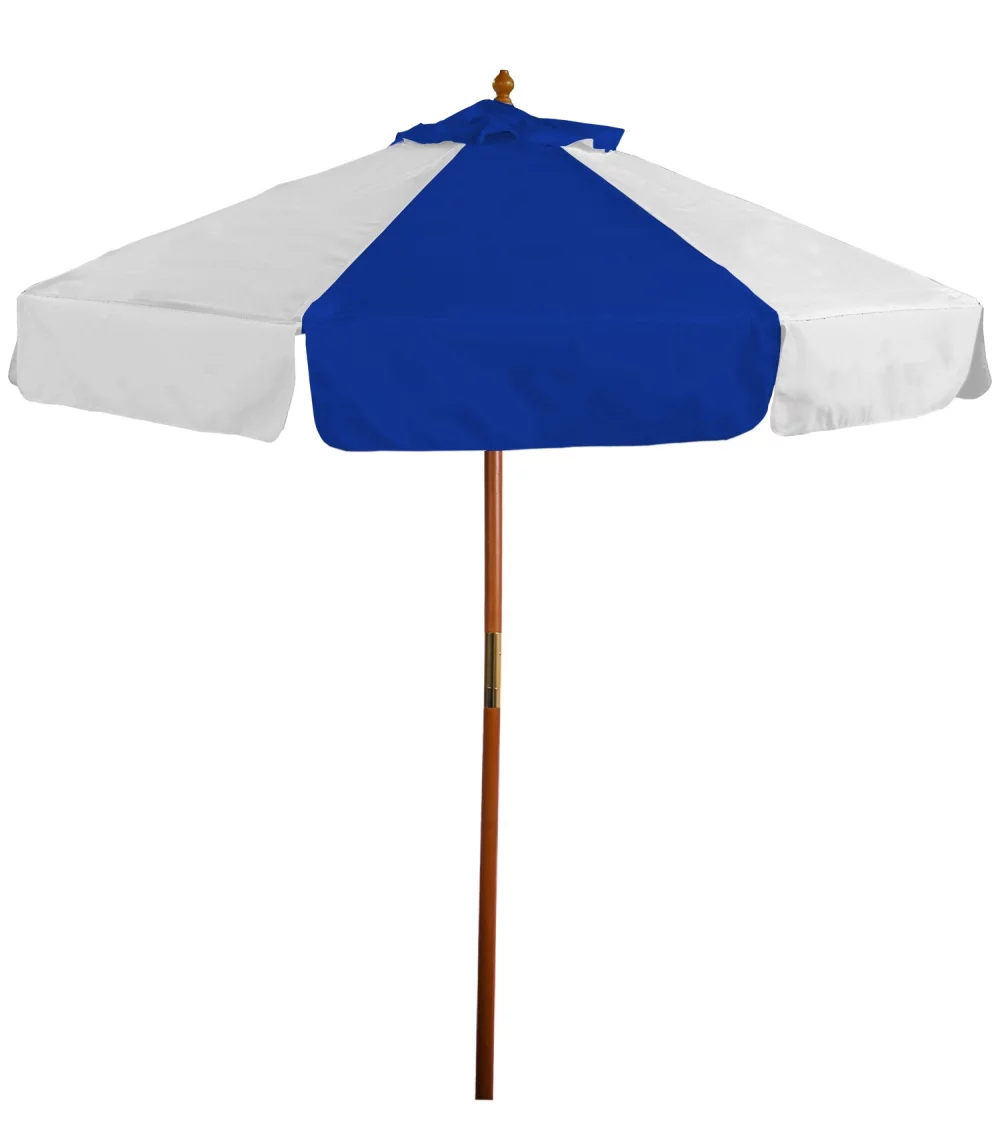 Parasol de marché en bois de 7 pieds avec volant.