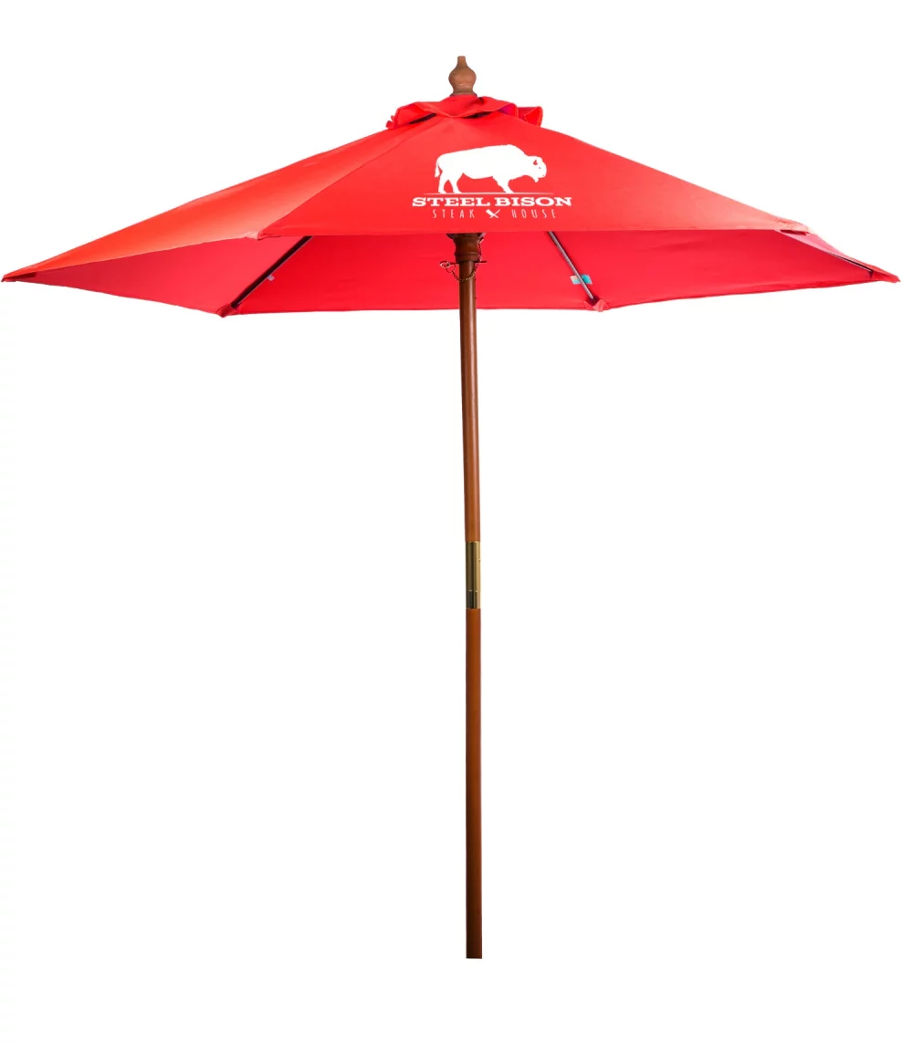 Parapluie de marché en bambou recyclé de 7 pieds