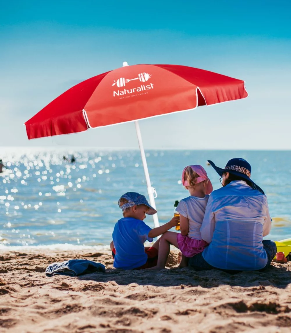 Parasol de plage de luxe de 6 pieds