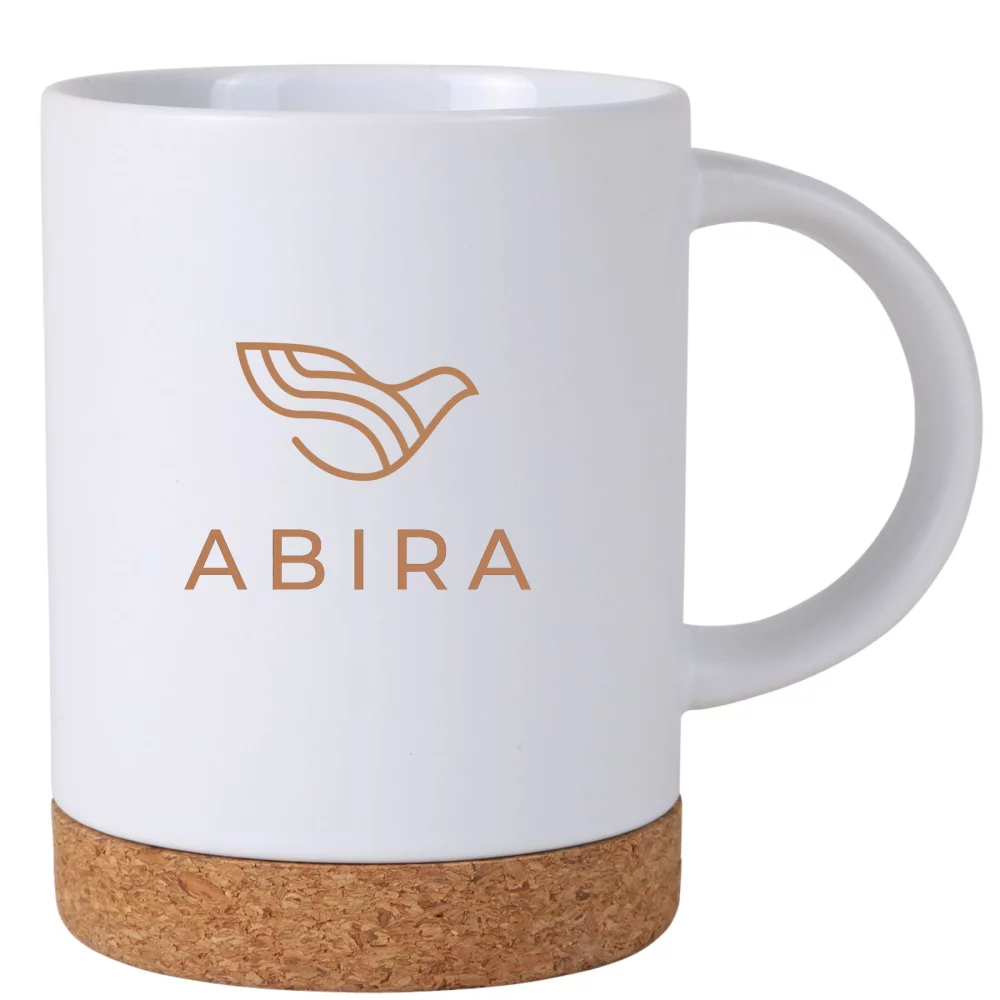 Mug en liège en céramique Caspian 400 ml (13,5 oz liquides)