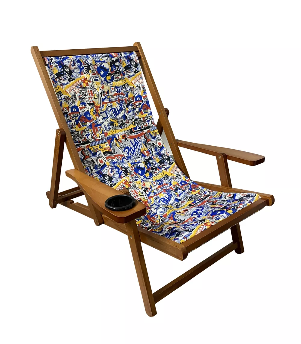 Chaise à bascule en bois (couleur intégrale)