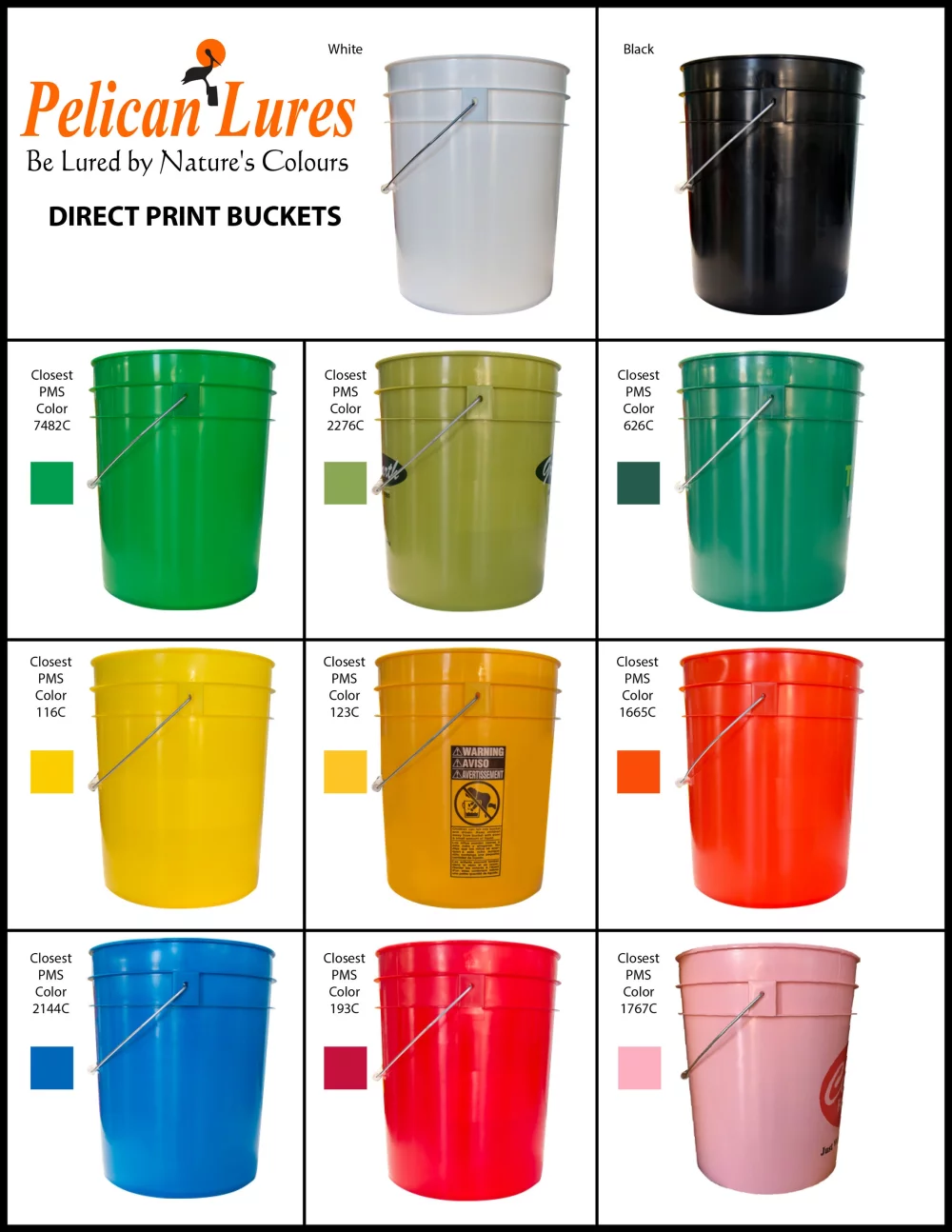 Direct Print Pails 5 Gallon