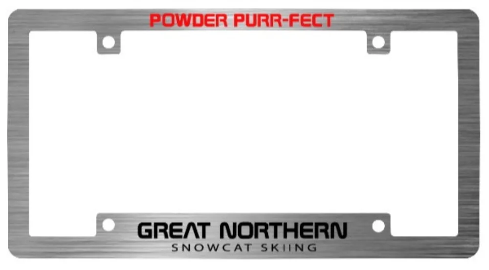 Brushed Aluminum License Plate Frame