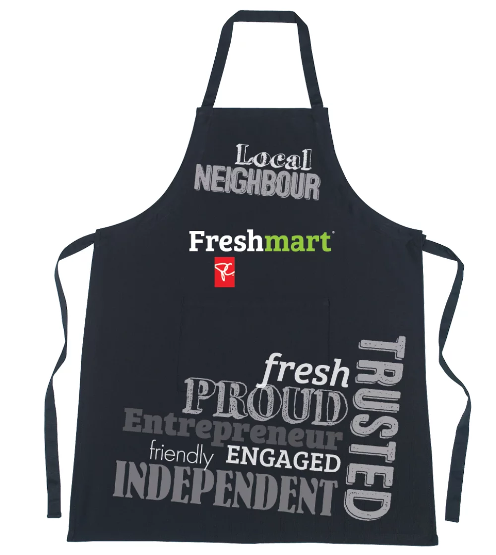Black Cotton Adjustable Apron