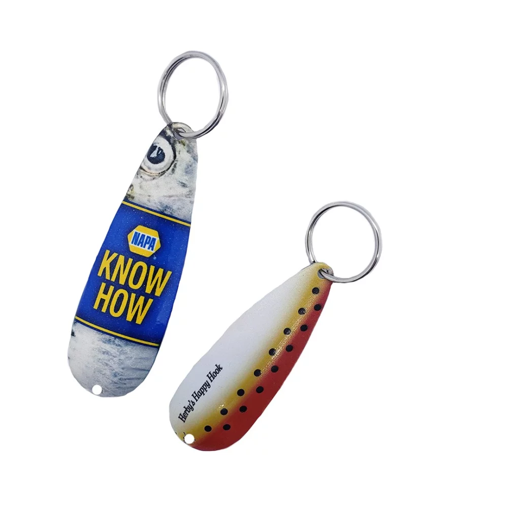 Porte-clés leurre de pêche de 3 1/2 pouces
