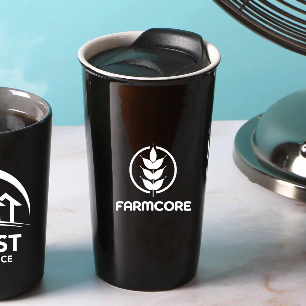 Gobelet en céramique Mulholland de 450 ml (15 oz) avec couvercle