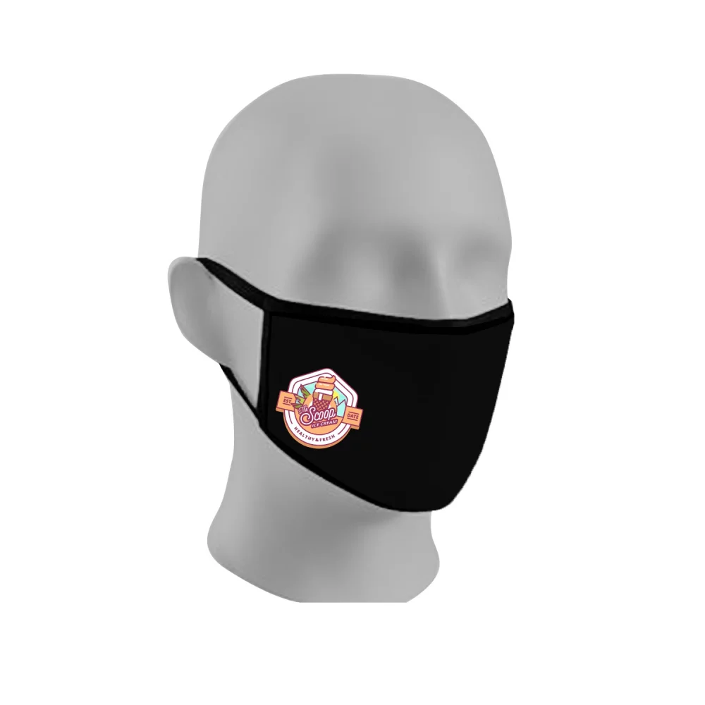 Masque facial en coton extensible à double couche pour enfant.