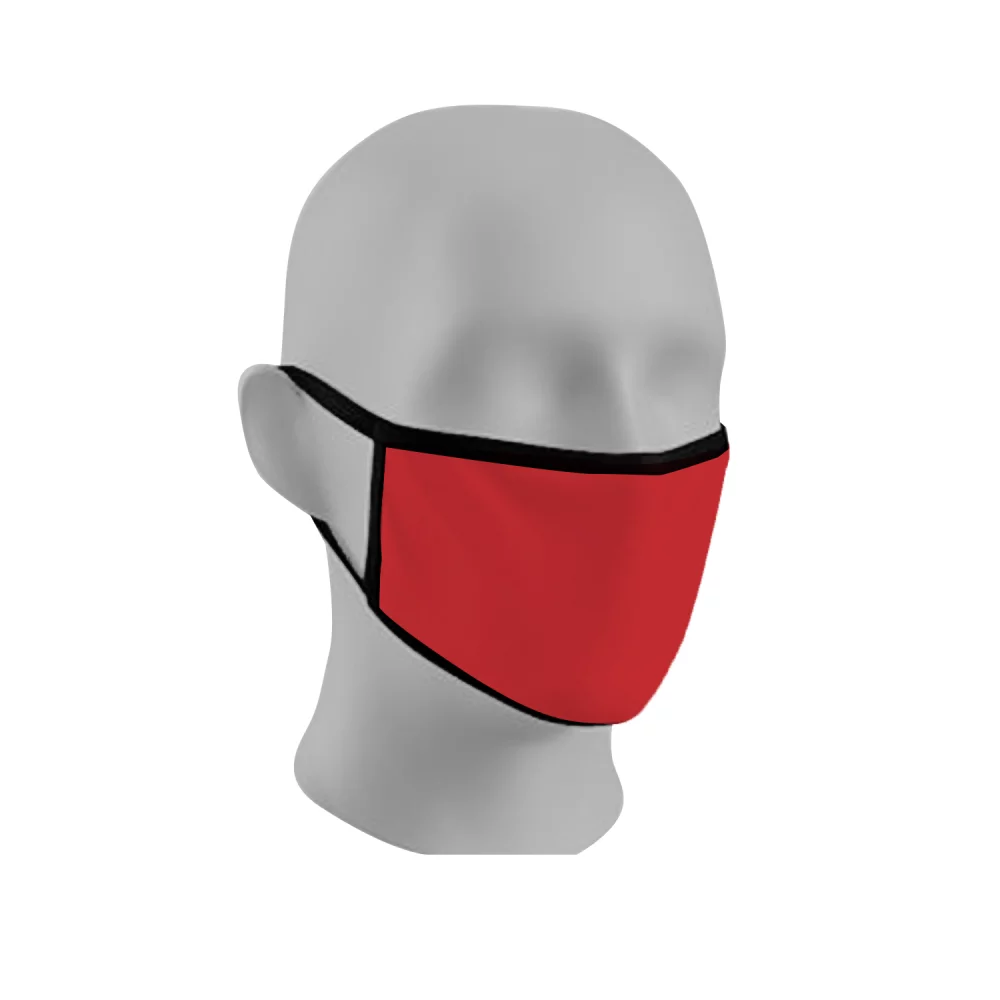 Masque facial en coton noir à double couche extensible