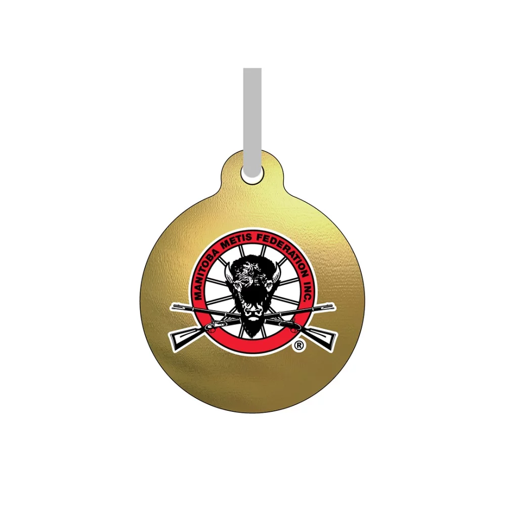 3.25" Round Metal Ornaments