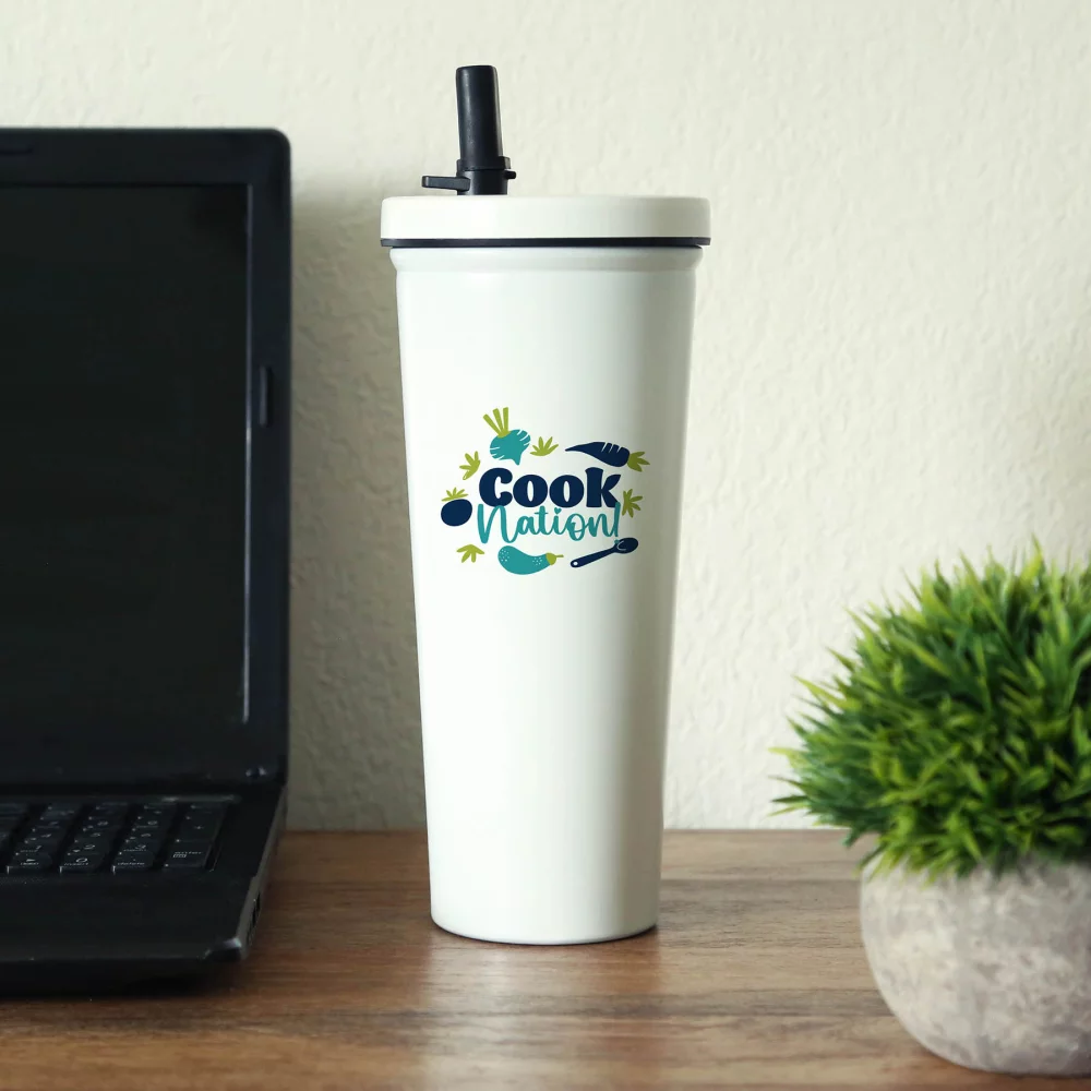 Gobelet avec paille en acier inoxydable Kemble 750 ml (25 oz liquides)