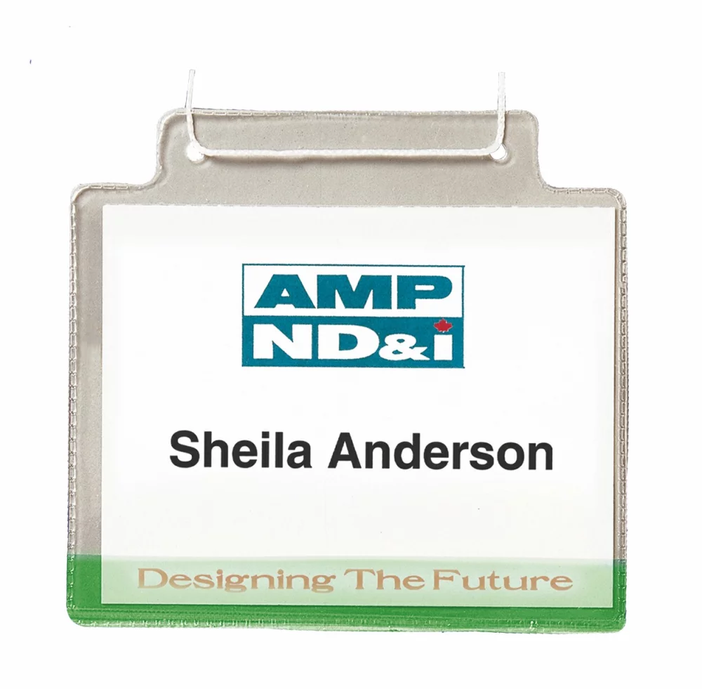 Porte-badge de réunion avec cordon (4"x3")