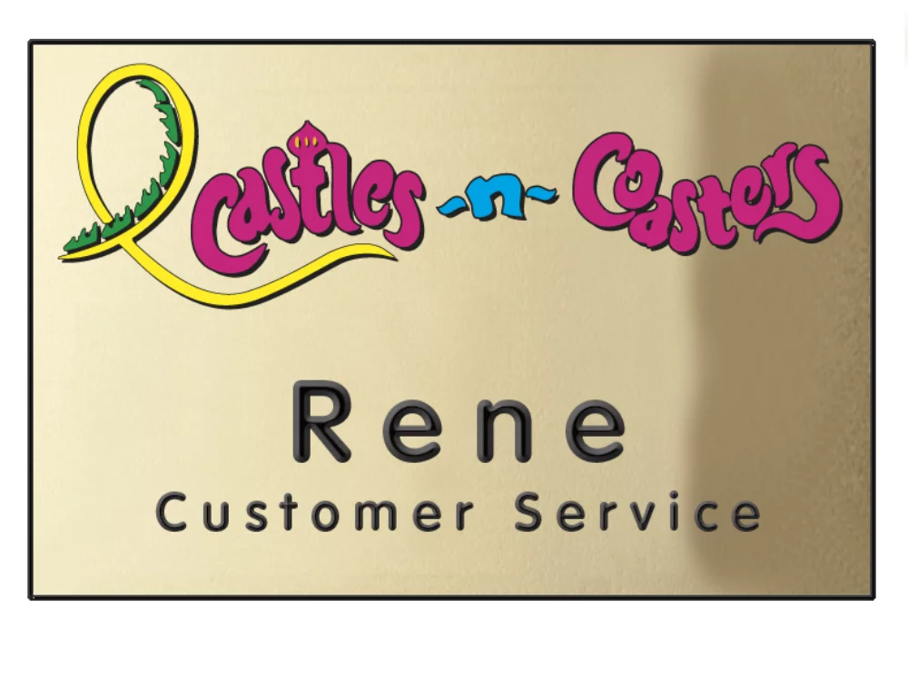 Full Color Engraved Badges (3" x 2")