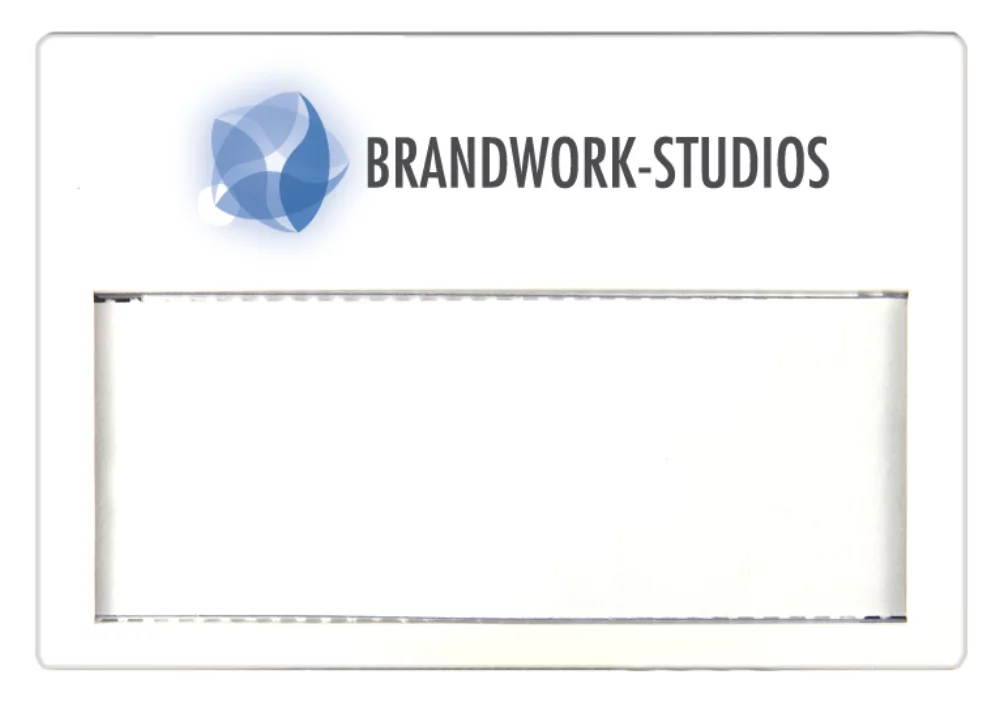 Full Color Molded Window Badges (3" x 2")