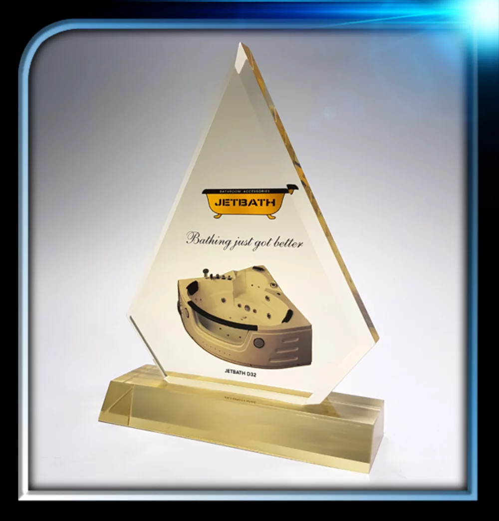 Executive Series Gold Arrowhead Award w/Base (5 1/2"x7"x3/4")