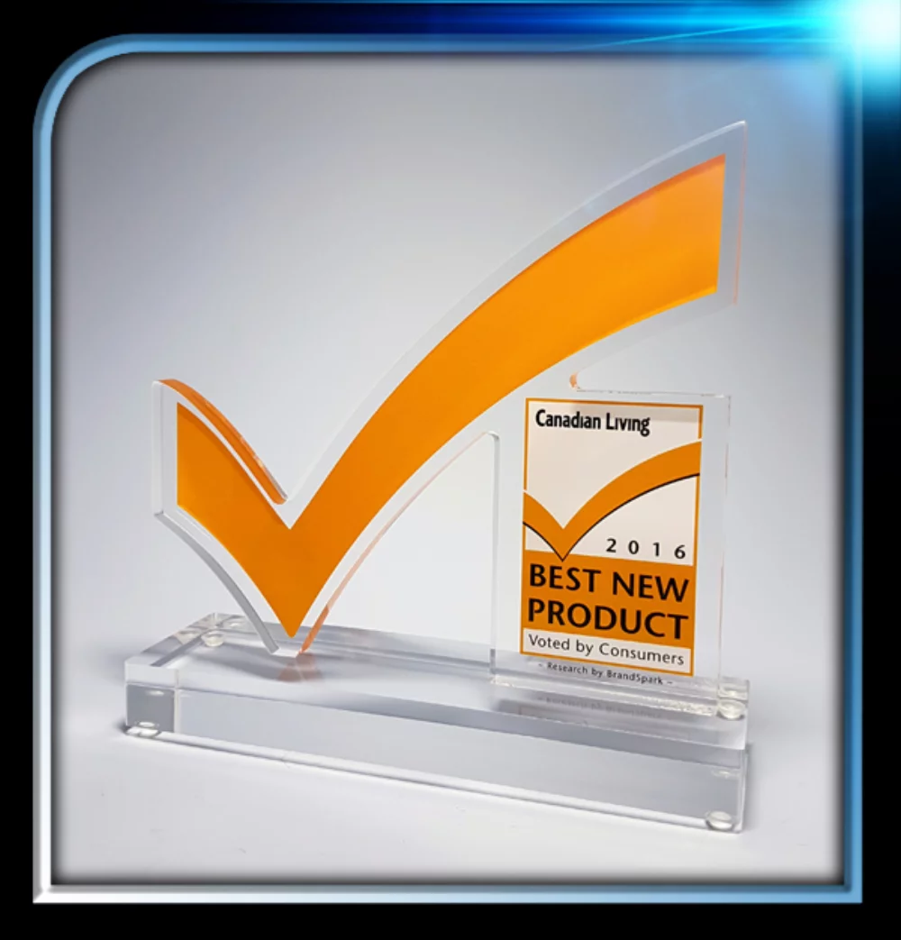 Coche acrylique personnalisé (8 1/4" x 7 3/8" x 1/2" avec base)