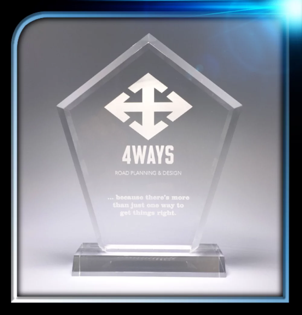 Executive Series Pentagon Award w/Base (7"x8"x3/4")