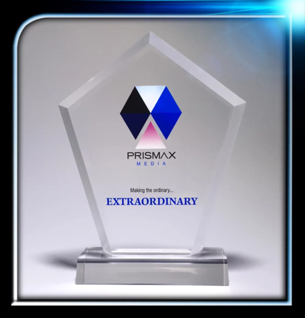 Série exécutive Prix Pentagon avec base (6"x7"x3/4")