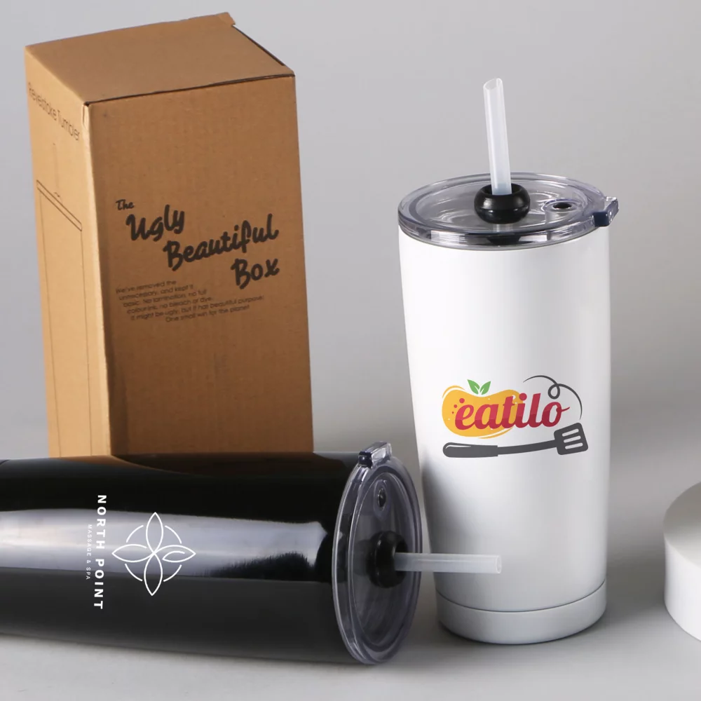 Gobelet Revelstoke de 600 ml (20 oz) avec paille