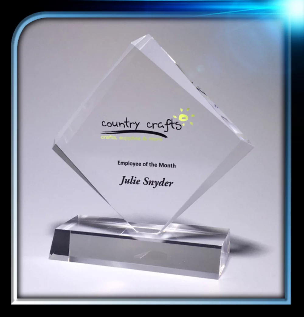 Série exécutive Diamond Award avec base (5 3/4"x5"x3/4")