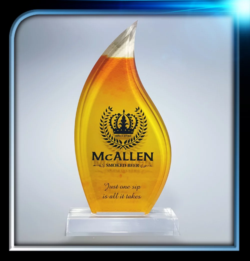 Executive Series Flame Award w/Base (5"x9 3/4"x3/4")