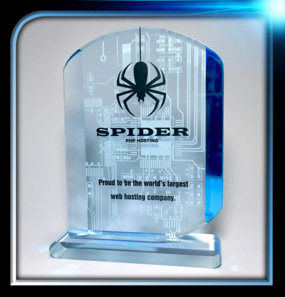 Série Exécutive Prix Bleu avec Sommet Arrondi et Base (6"x8"x3/4")