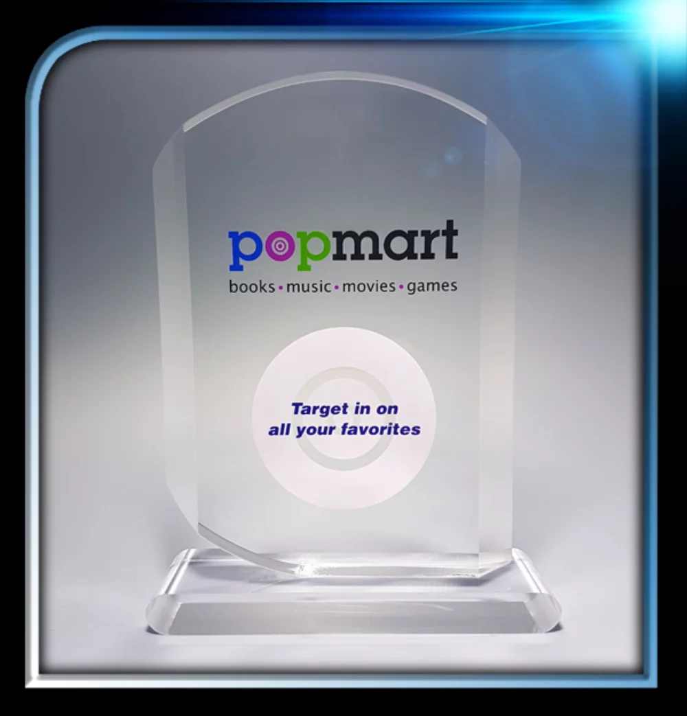 Executive Series Rounded Top Award w/Base (6"x8"x3/4")