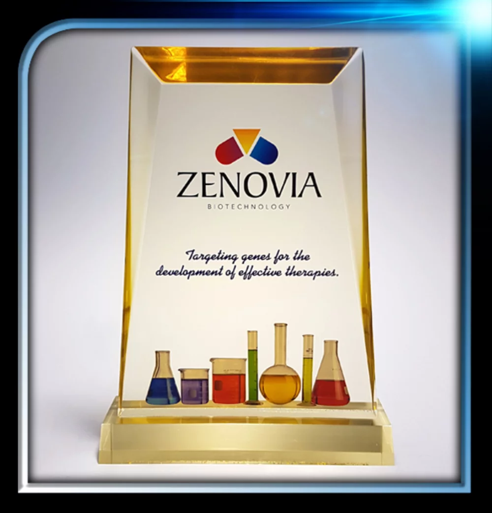 Executive Series Gold Tapered Rectangle Award w/Base (6"x8"x3/4")