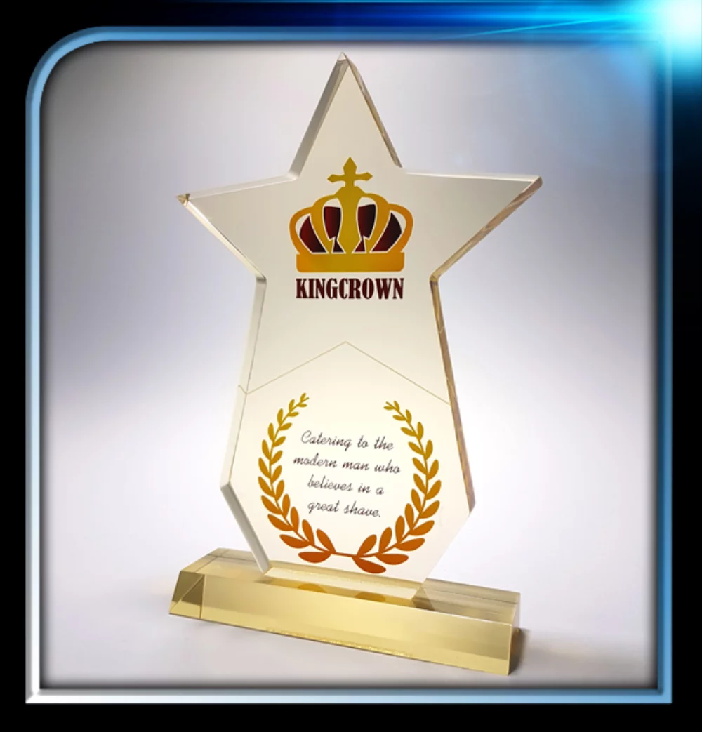 Executive Series Gold Star Award w/Base (7"x10" x 3/4")