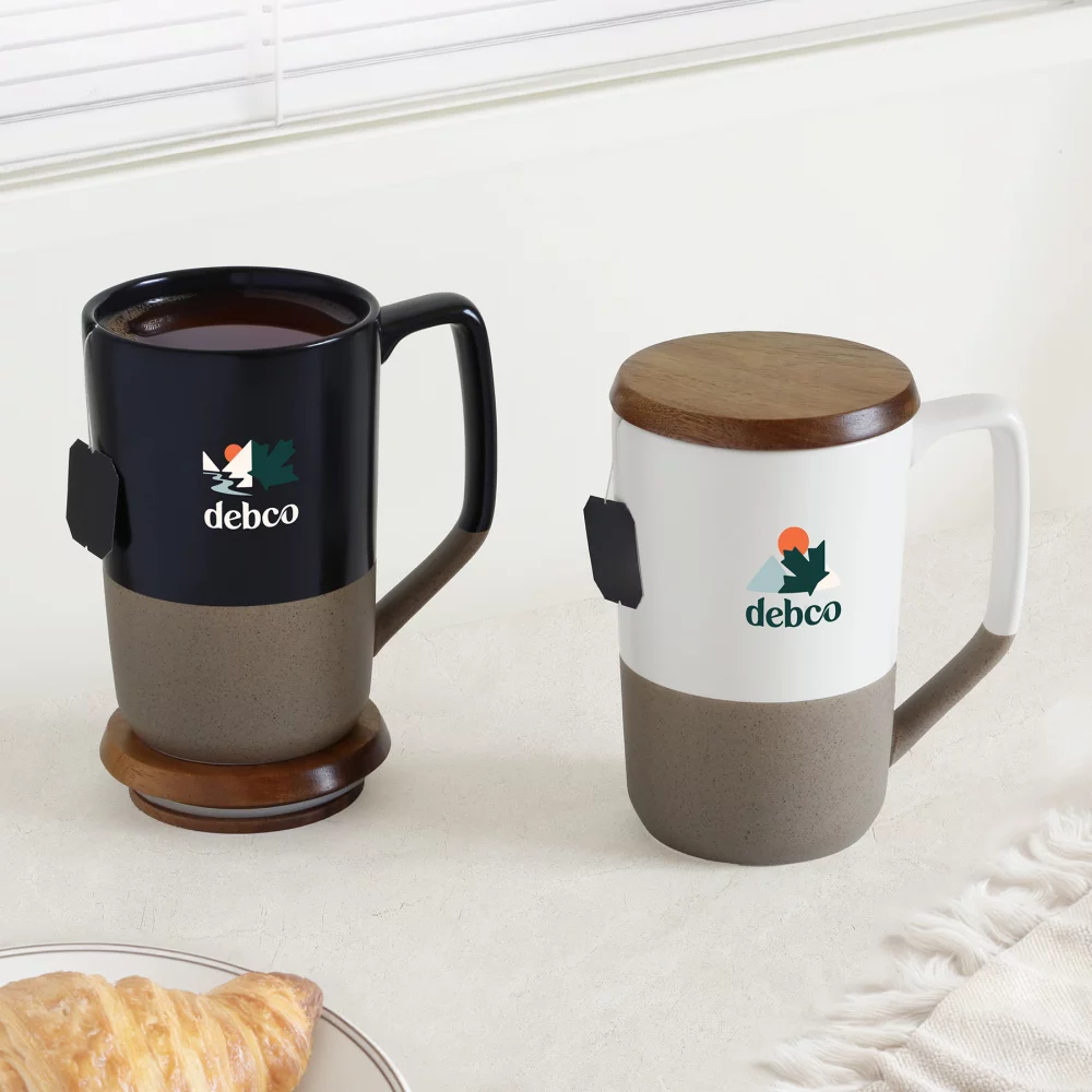 Tasse en céramique Valencia de 16 onces avec couvercle