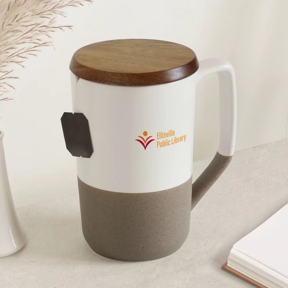 Tasse en céramique Valencia de 16 onces avec couvercle