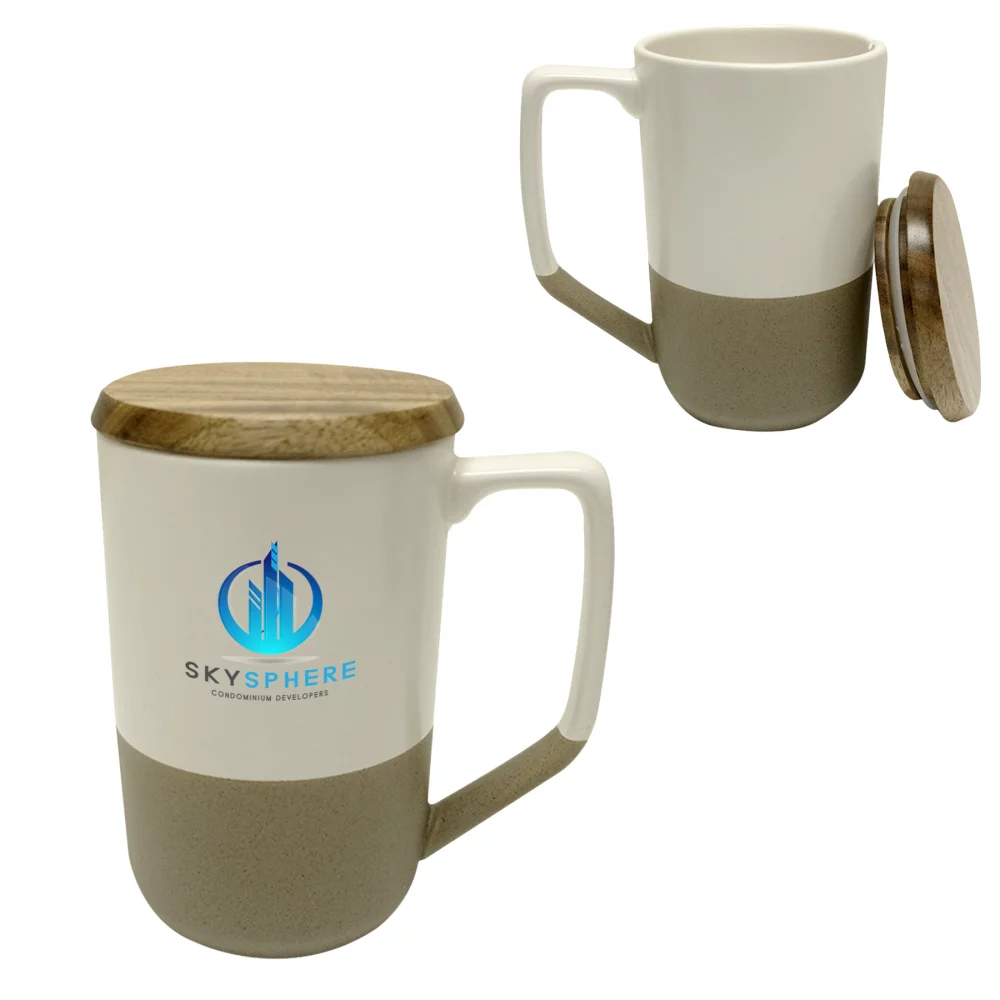 Tasse en céramique Valencia de 16 onces avec couvercle