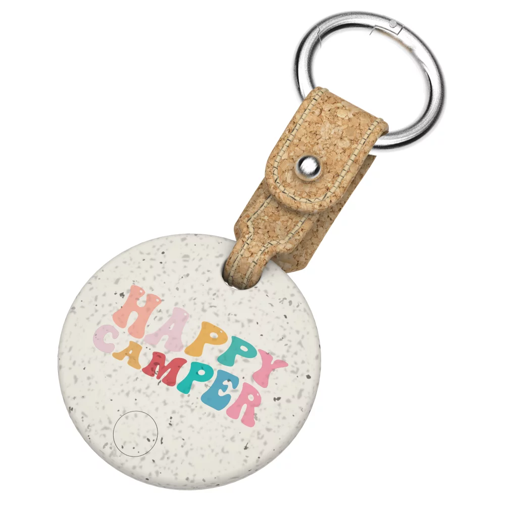 EcoSpot Pro: Eco Bluetooth Tracker with Cork Keychain