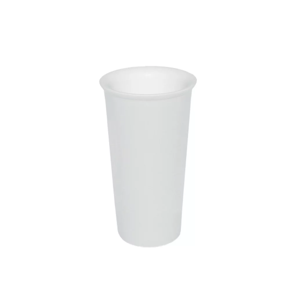 Mug de 17 onces avec couvercle en silicone : Mug blanc