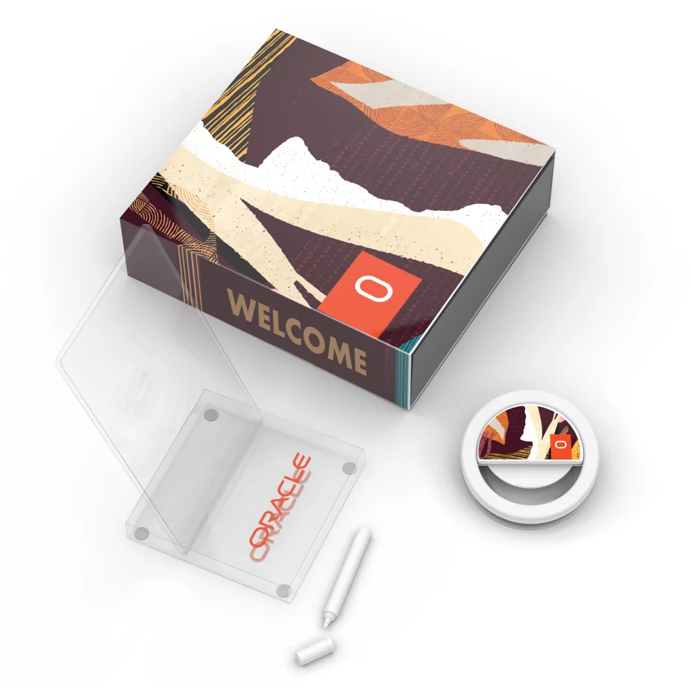 Kit de compagnons de bureau : kit de lampe annulaire et de bloc-notes réutilisable