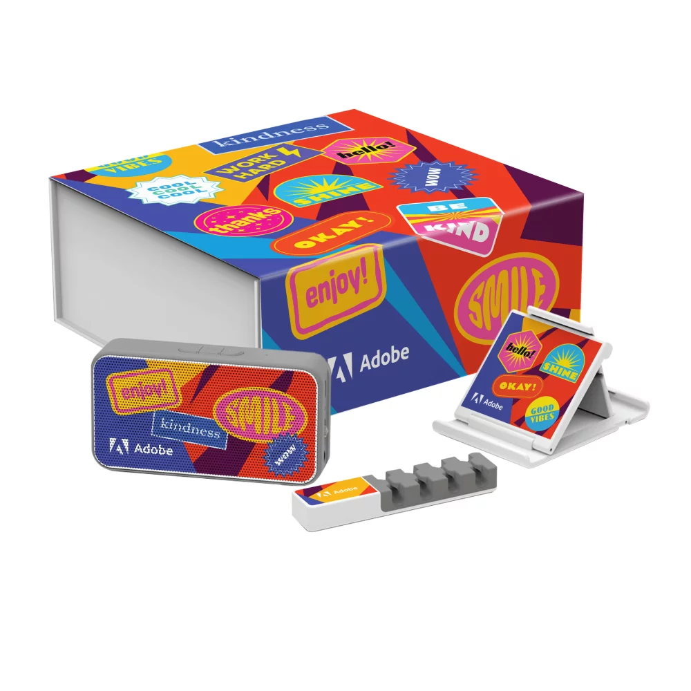 DeskSaver Kit Music: Speaker, cable organizer and phone stand