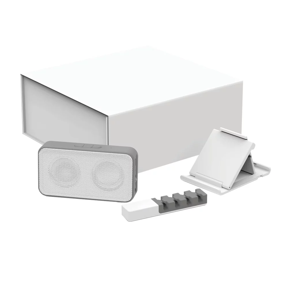 DeskSaver Kit Music: Speaker, cable organizer and phone stand