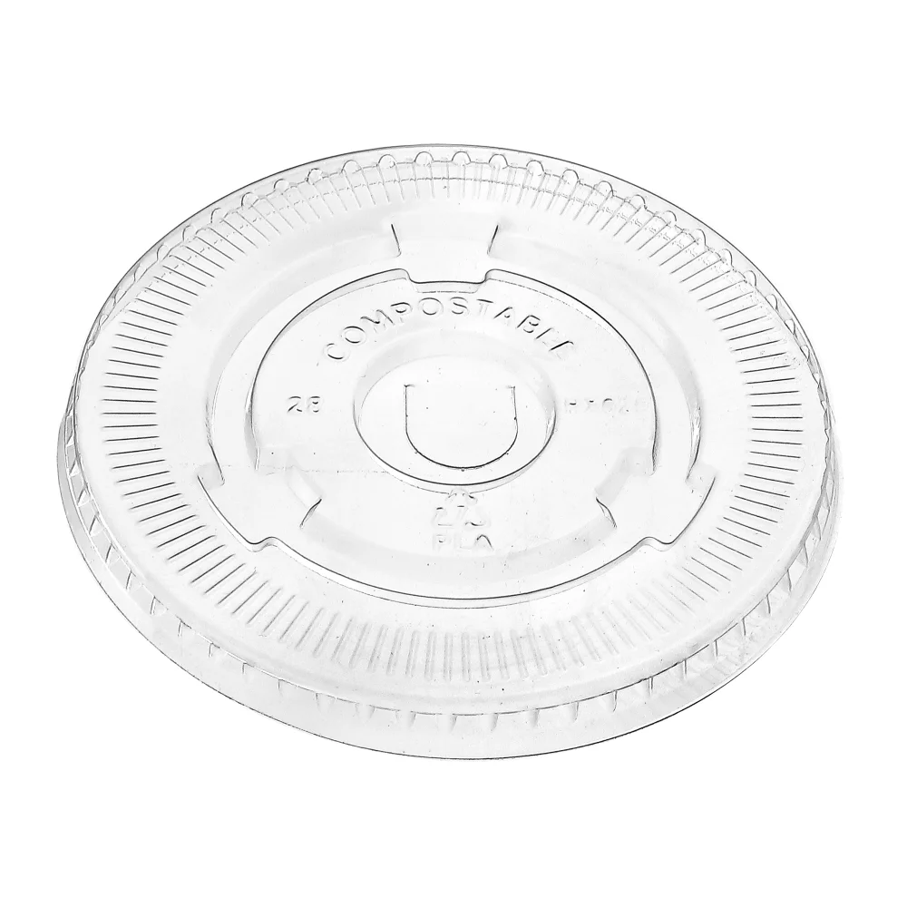 Straw Slot Lids for Clear Bio Cups (12/16/20 Oz.)