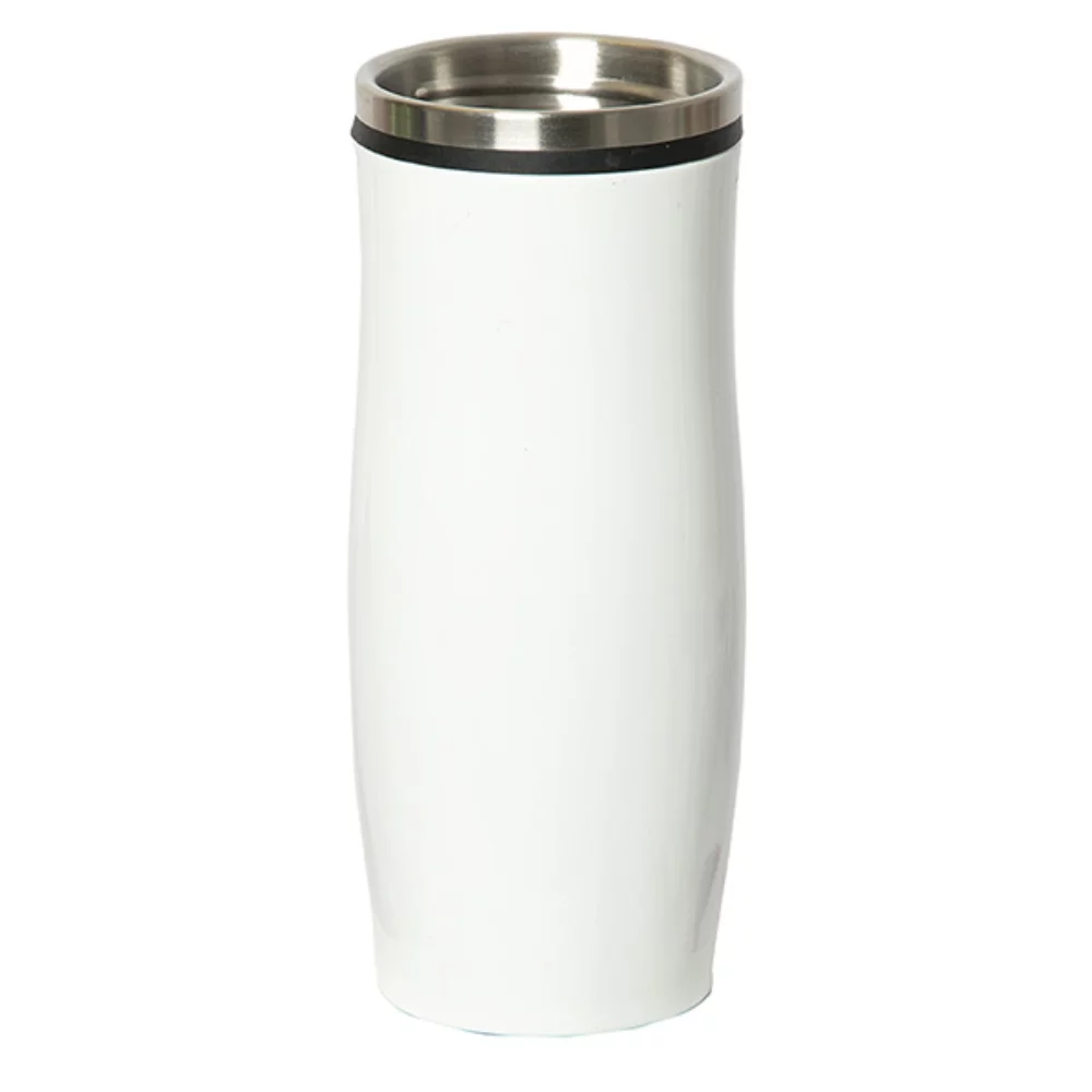 Bouteille gobelet en acier inoxydable Floren Hill de 450 ml (13,5 oz) avec couvercle à sangle.