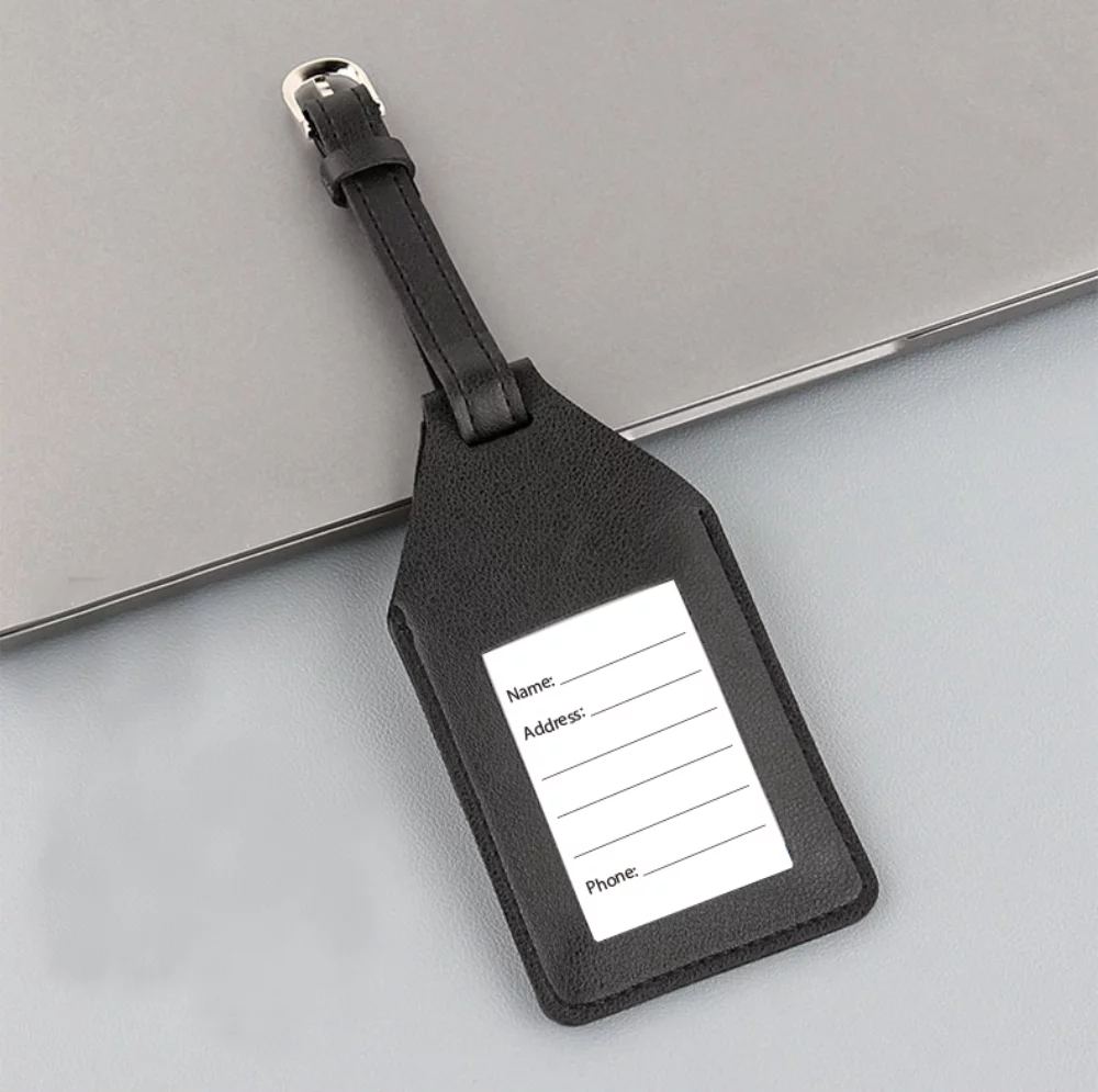 Étiquette de bagage + PORTE-CLÉS avec support pour AirTag KIT