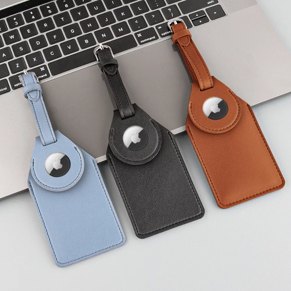 RFID Passport Wallet + Luggage Tag w/ Air tag Holder KIT