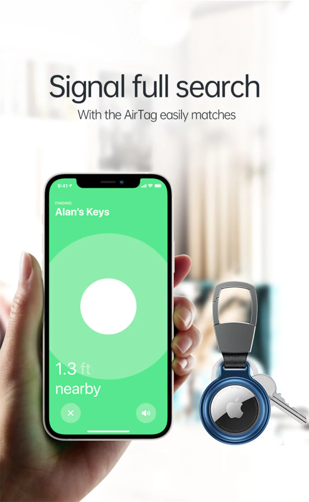 RFID Wallet + KEYCHAIN w/ Air tag Holder KIT