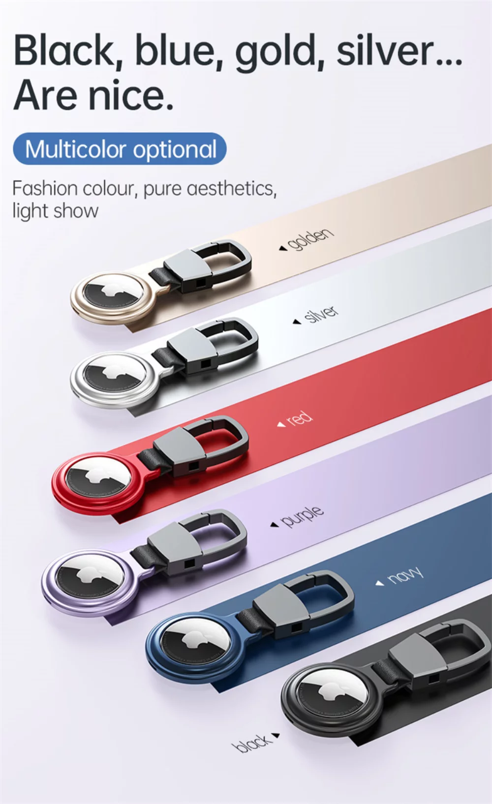 Slim RFID Wallet + KEYCHAIN w/ Air tag Holder KIT