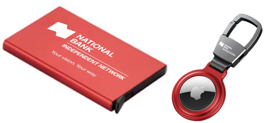 RFID Wallet + KEYCHAIN w/ Air tag Holder KIT