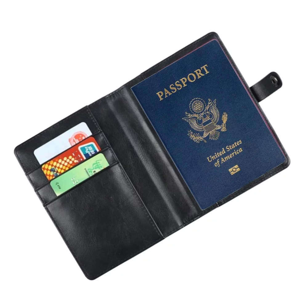 Ensemble portefeuille RFID pour passeport + étiquette de bagage